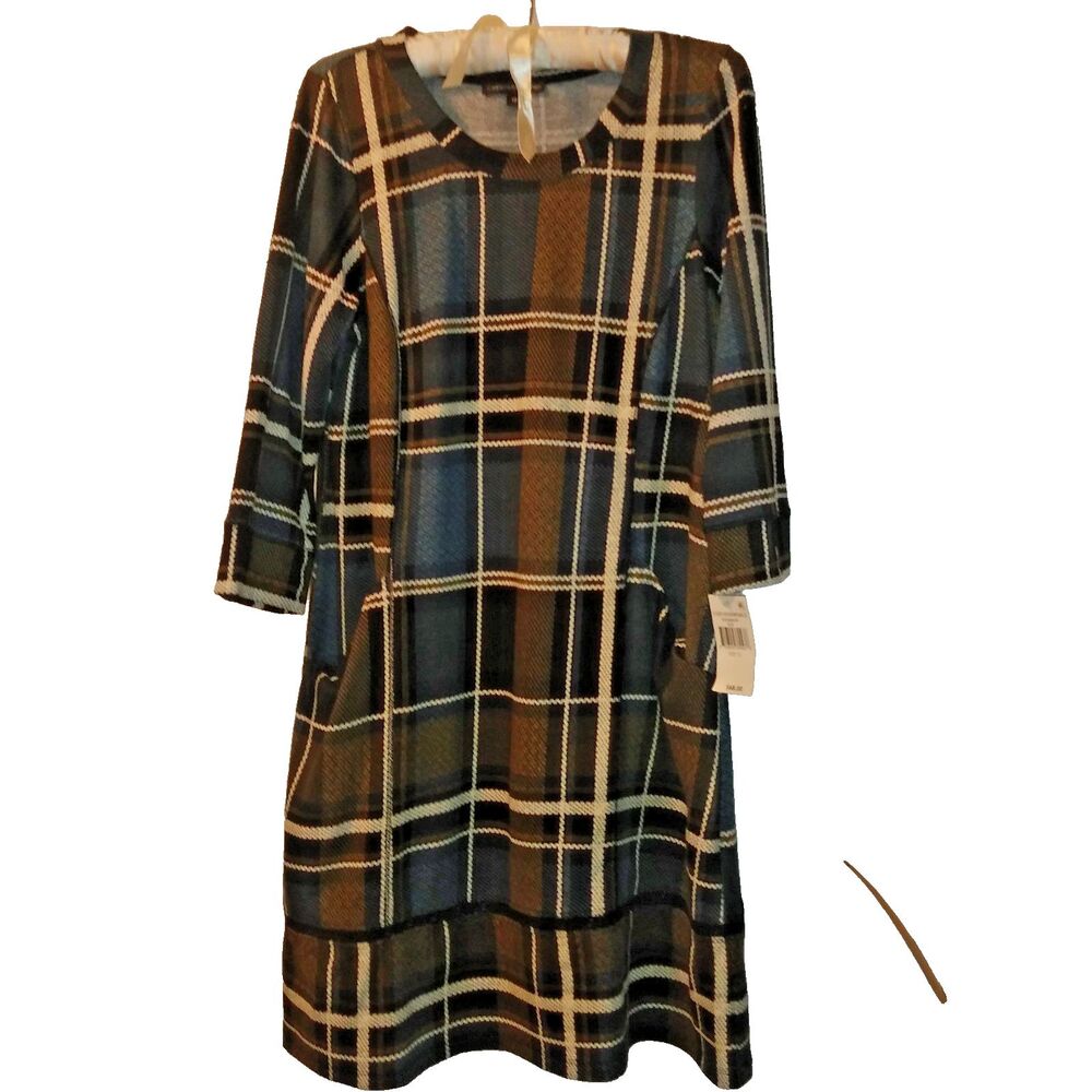 Chris McLaughlin Size 12 New with tags Plaid cozy essentials Dress